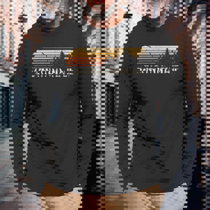 キャノンデール、Ct ヴィンテージ エバーグリーン サンセット 80年代 レトロ 長袖Tシャツ 高齢者への贈り物