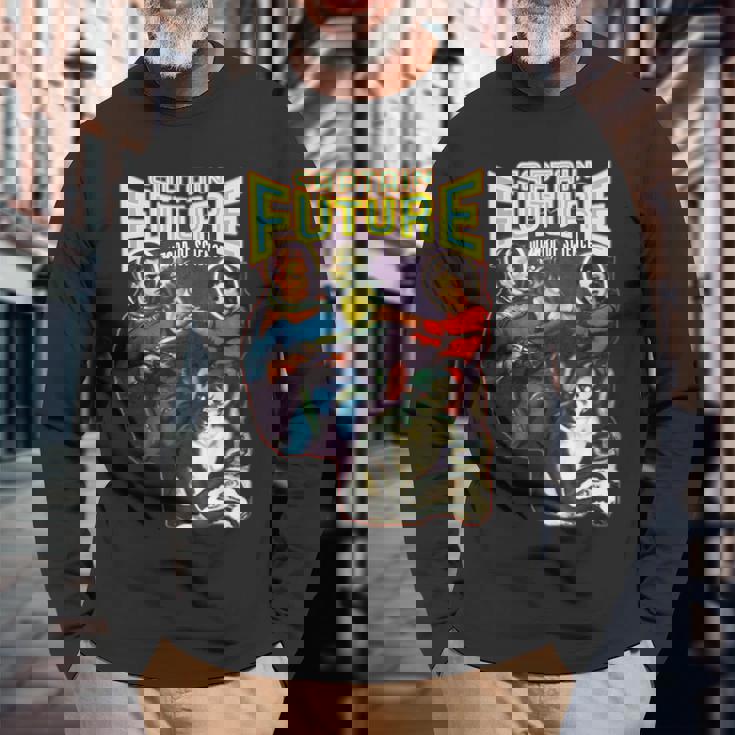 キャプテンフューチャー ヴィンテージfパルプアート 長袖Tシャツ 高齢者への贈り物