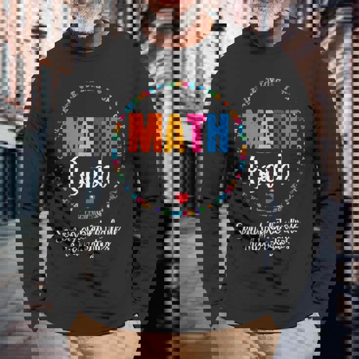 キュートな数学コーチティーシャツ 数学オタク 長袖Tシャツ 高齢者への贈り物