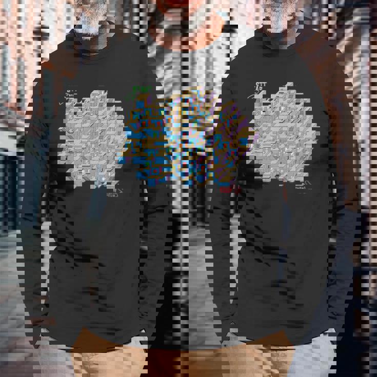 キューブ 迷路&迷路 長袖Tシャツ 高齢者への贈り物