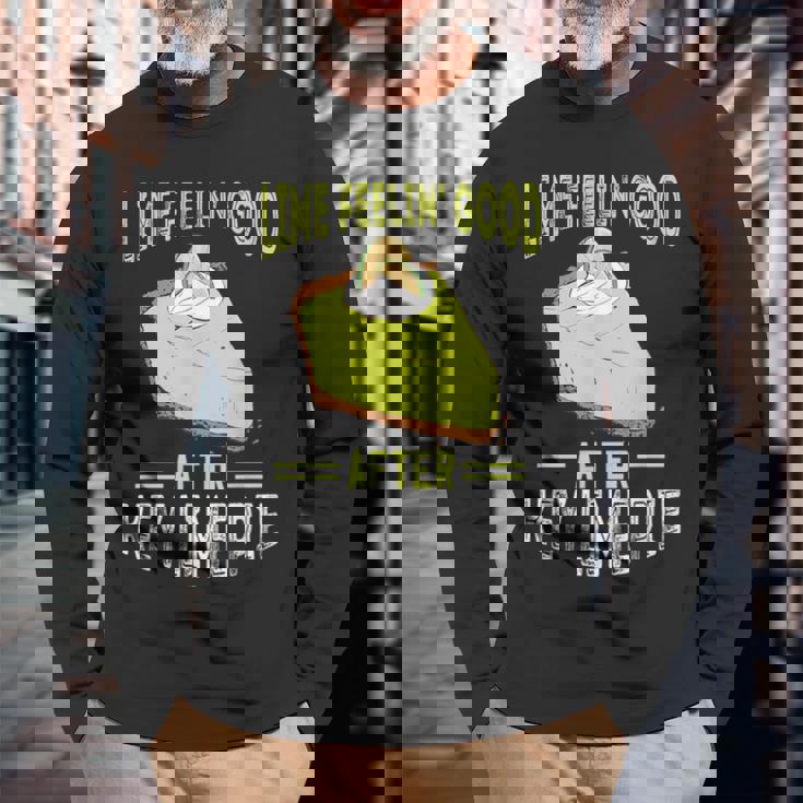 キー ライム パイ フィーリング グッドレモンパイ デザート フロリダパイ 長袖Tシャツ 高齢者への贈り物