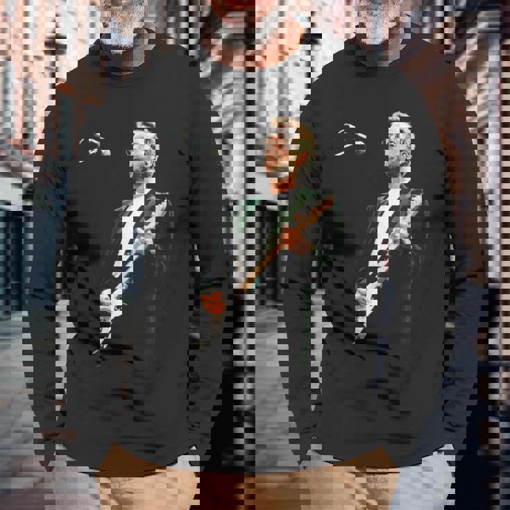 ギタリスト エリック・クラプトン・ブルース ライヴ・シェフィールド 1993 長袖Tシャツ 高齢者への贈り物