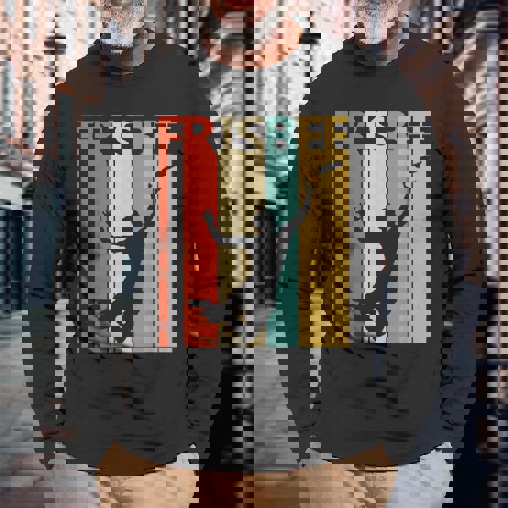 クラシック フリスビー スポーツ ヴィンテージ 長袖Tシャツ 高齢者への贈り物