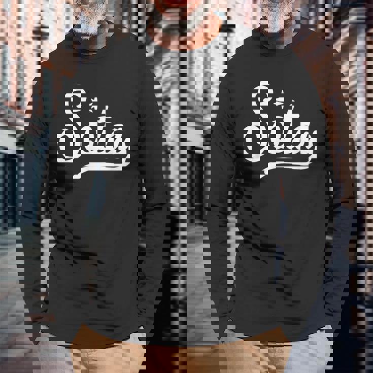 クラシックなミネソタ・ソタ州スクリプト 北極星 長袖Tシャツ 高齢者への贈り物