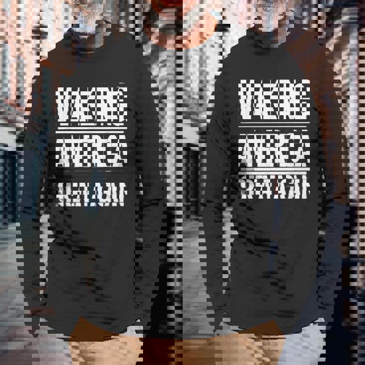 クラシック・メイキング・アメリカを再び偉大に 長袖Tシャツ 高齢者への贈り物