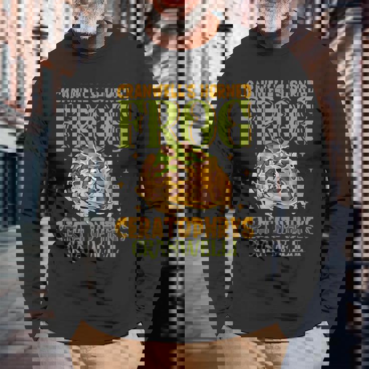 クランウェルツノガエル 長袖Tシャツ 高齢者への贈り物