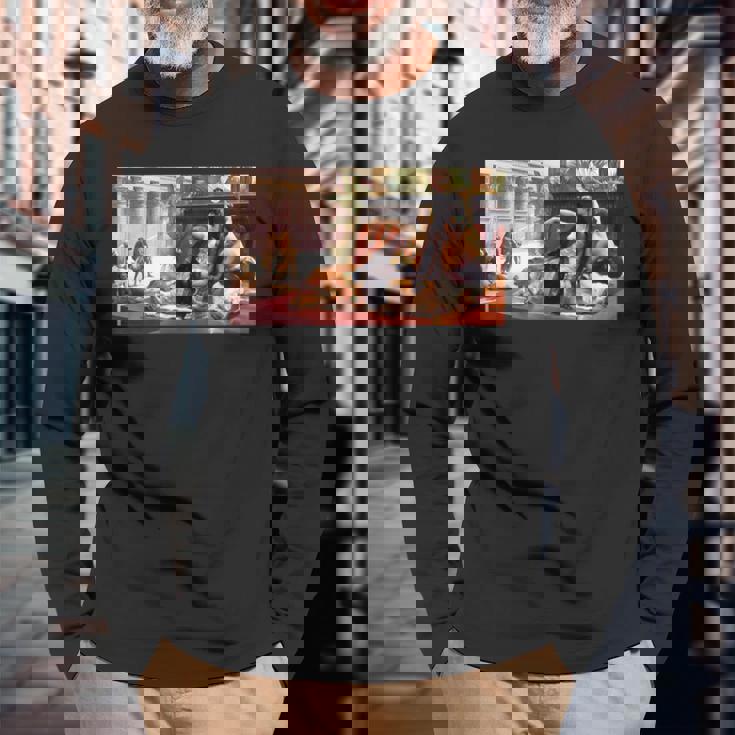 クレオパトラの毒をテストするアレクサンドル・カバネル1887 長袖Tシャツ 高齢者への贈り物