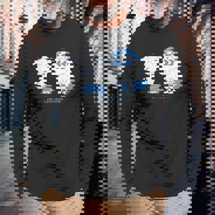 クレヨンしんちゃん しんちゃんはシロといっしょ 長袖Tシャツ 高齢者への贈り物