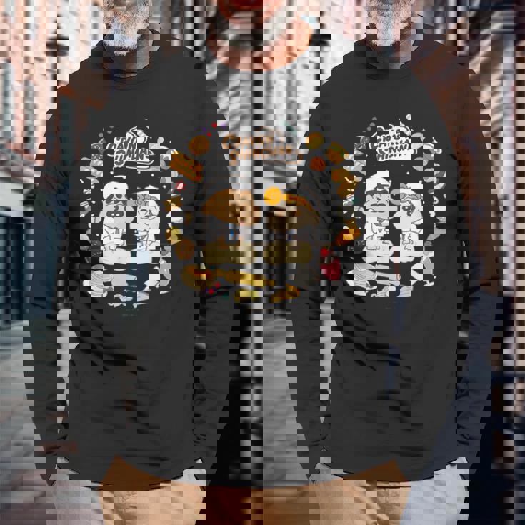 クレヨンしんちゃん ひまわりとパンづくり デザートタイム 長袖Tシャツ 高齢者への贈り物