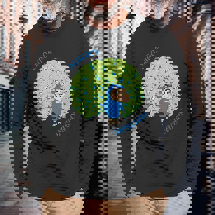 クレヨンしんちゃん クジャクしんちゃん 長袖Tシャツ 高齢者への贈り物