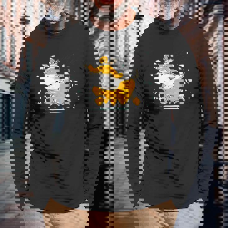 クレヨンしんちゃん シロ 雨降りおさんぽ 長袖Tシャツ 高齢者への贈り物