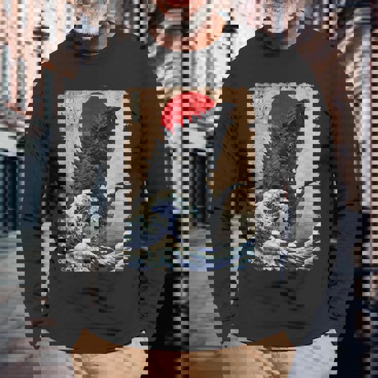 クールなアニメレトロヴィンテージtシャツ日本服スタッフメンズレディース。 長袖Tシャツ 高齢者への贈り物