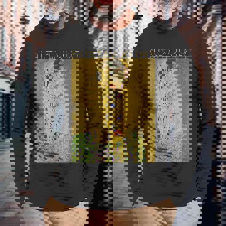 グスタフ・クリムト The Kiss アーティスト向け 長袖Tシャツ 高齢者への贈り物