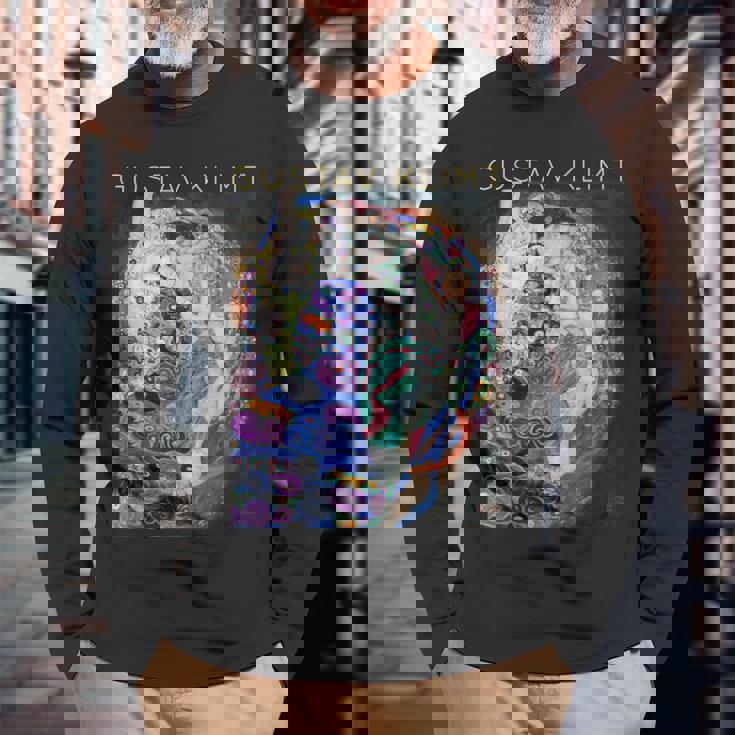 グスタフ・クリムト 乙女 アーティスト向け 長袖Tシャツ 高齢者への贈り物