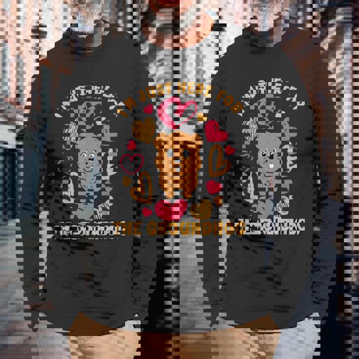 グラウンドホッグデー 2024 愛好家 2月2日 おもしろグラウンドホッグ 長袖Tシャツ 高齢者への贈り物