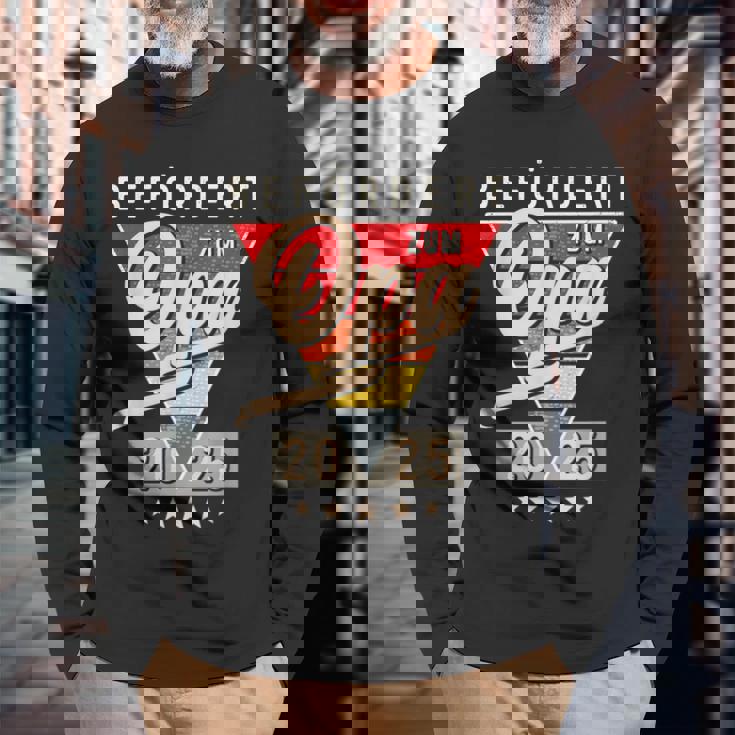 グランパ2025に昇格-ベストグランパ 長袖Tシャツ 高齢者への贈り物