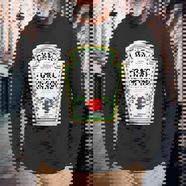 ケチャップ ハロウィン 2024 コスチューム ファミリー お揃い マスタード グループ 長袖Tシャツ 高齢者への贈り物