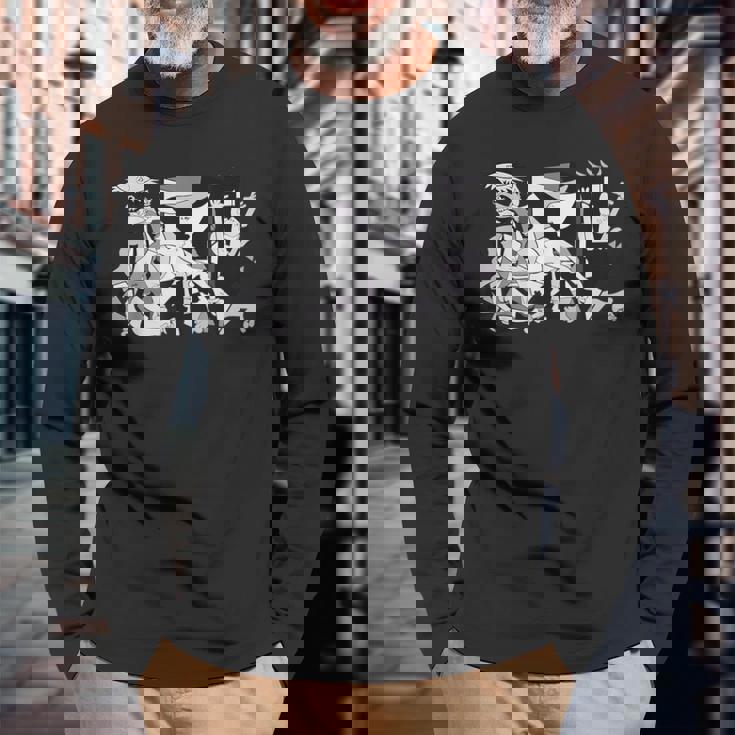 ゲルニカのアートワーク 長袖Tシャツ 高齢者への贈り物