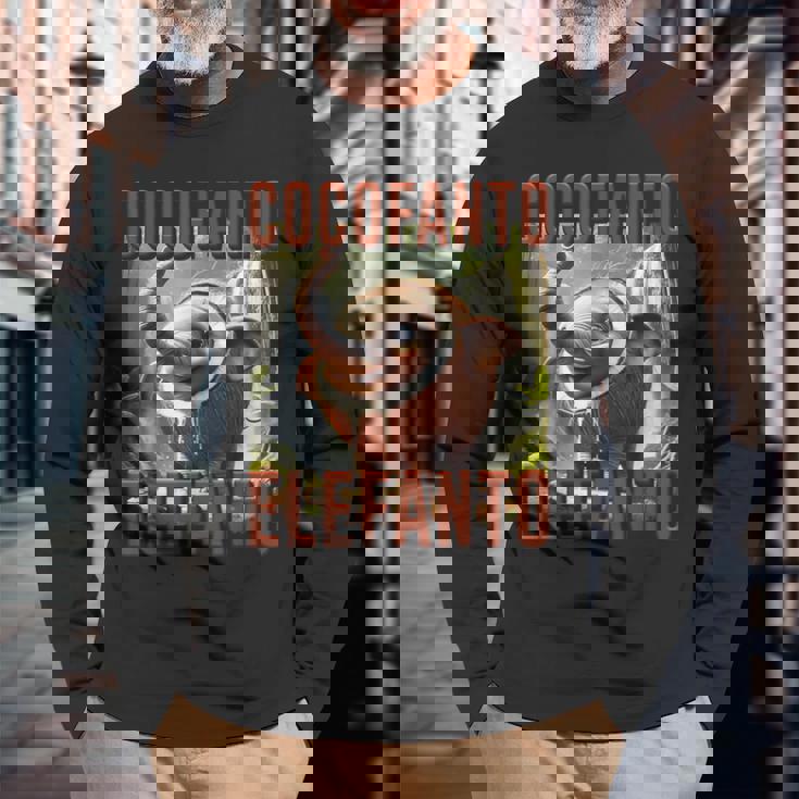 ココファント エレファント イタリアン ブレイン モンスター Ai キッズ 長袖Tシャツ 高齢者への贈り物