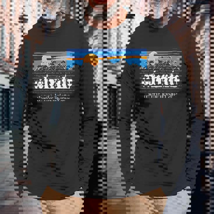 コロラドアンダーグラウンド コロラドマウンテン ヴィンテージ コロラド 長袖Tシャツ 高齢者への贈り物