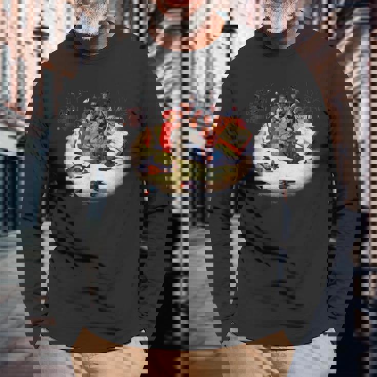 コンサート・イン・ザ・エッグヒエロニムス・ボッシュ 長袖Tシャツ 高齢者への贈り物