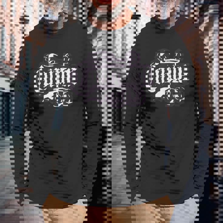 コンプトン 西海岸 ギャングスタ ラップ スタイル 03 長袖Tシャツ 高齢者への贈り物