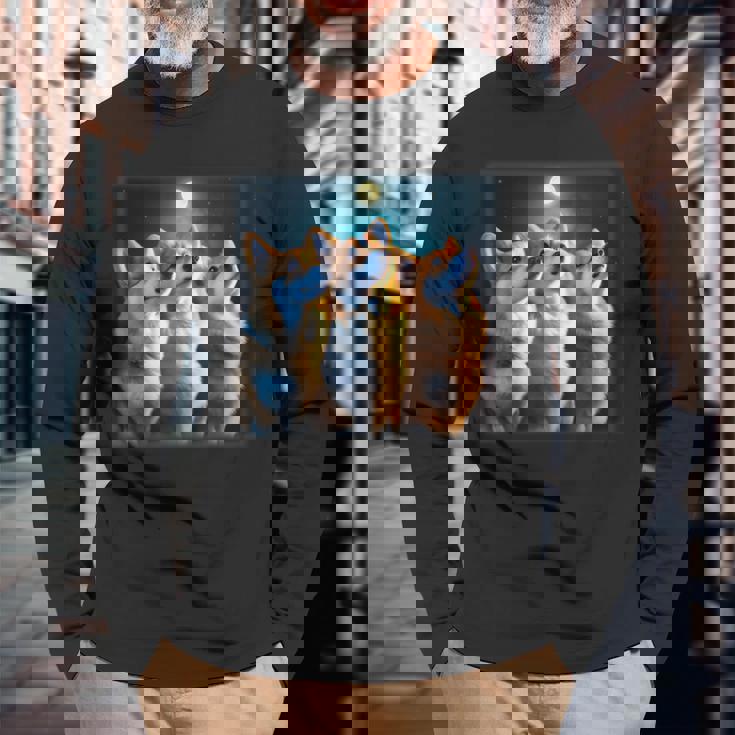 コーギー 面白いtシャツ 犬 かわいい メンズ 子供 おもしろ 服 雑貨 グッズ ネタ わんこ イヌ 長袖Tシャツ 高齢者への贈り物