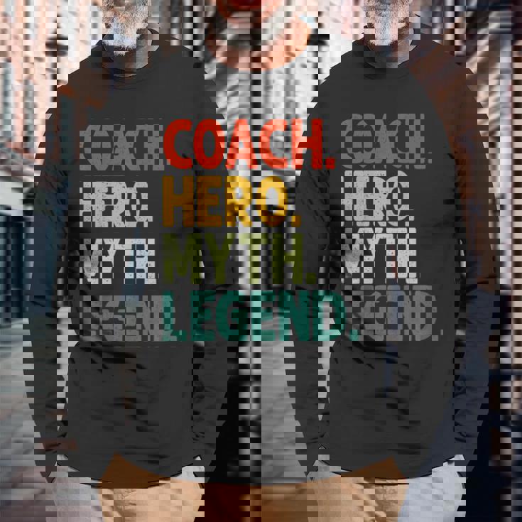 コーチ ヒーロー 神話 伝説 ヴィンテージ ファニー コーチ 長袖Tシャツ 高齢者への贈り物