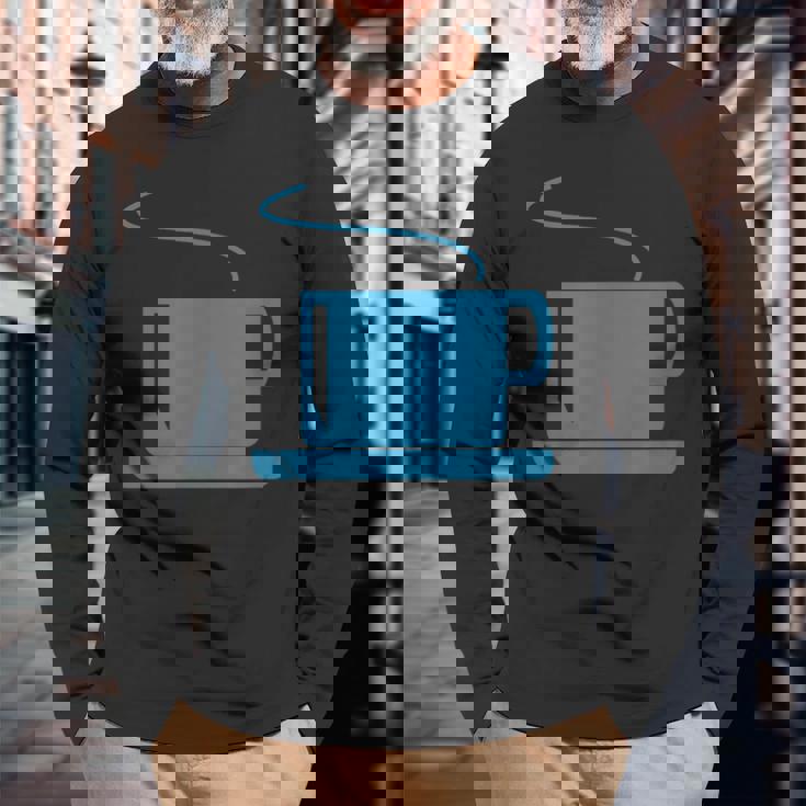 コーヒー、紅茶、カップ 長袖Tシャツ 高齢者への贈り物