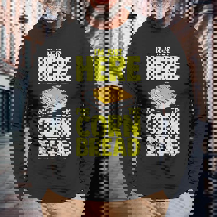 コーンブレッドレシピ 食べ物 面白いコーンベーキング 長袖Tシャツ 高齢者への贈り物