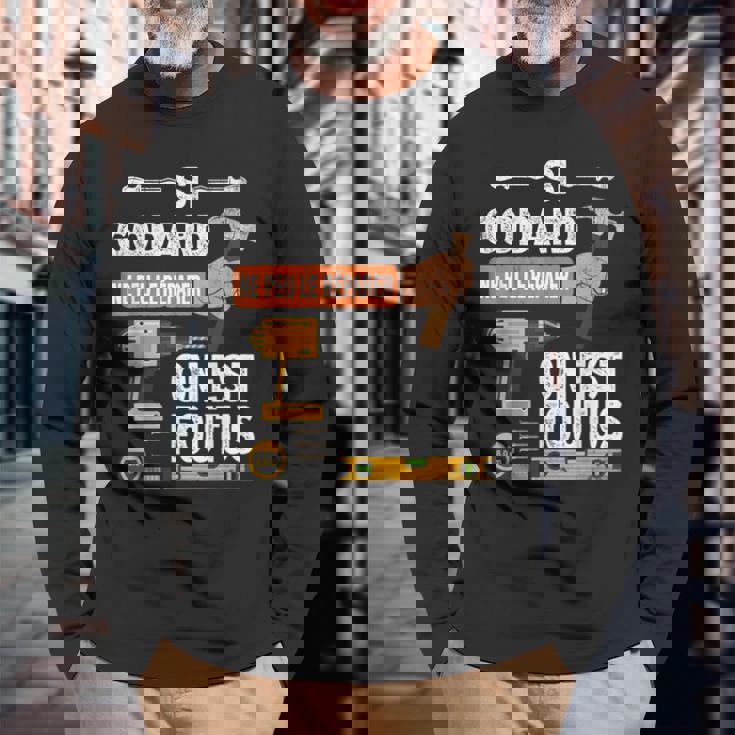 ゴダールが修正できない場合、誰もいません。 長袖Tシャツ 高齢者への贈り物