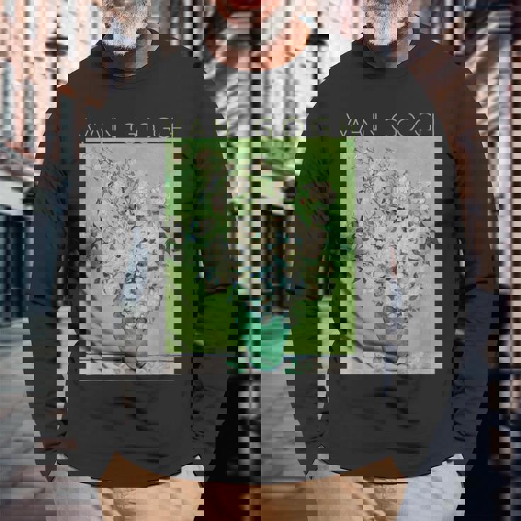 ゴッホローズアートスプリング 長袖Tシャツ 高齢者への贈り物