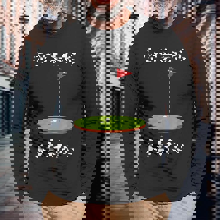 ゴルフ 面白いtシャツ ホール 文字入り メンズ おもしろ 面白い 服 オリジナル おもしろグッズ 文字tシャツ 下ネタ 長袖Tシャツ 高齢者への贈り物
