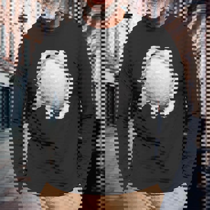 ゴルフ 面白いtシャツ ボール メンズ おもしろ 面白い 服 おもしろグッズ ネタ ゴルフウェア シャツ 胸 長袖Tシャツ 高齢者への贈り物