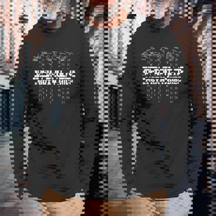 ゴルフ 面白いtシャツ 人生は選択だらけ 打ちっ放し メンズ おもしろ 服 練習着 ウェア ネタ 服 長袖Tシャツ 高齢者への贈り物