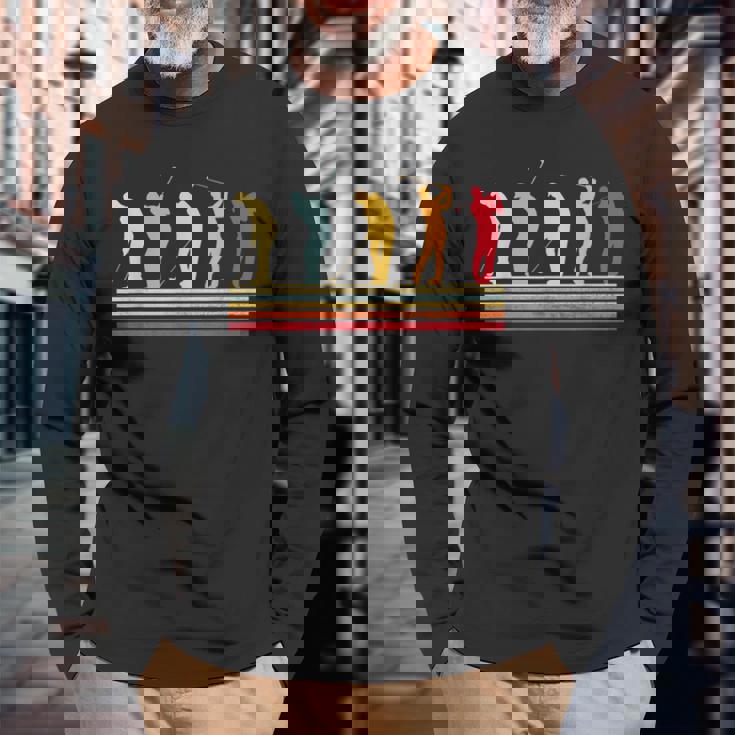 ゴルフ 面白いtシャツ 打ちっ放し メンズ おもしろ 服 練習着 ウェア ネタ 服 カラフル レトロ 長袖Tシャツ 高齢者への贈り物