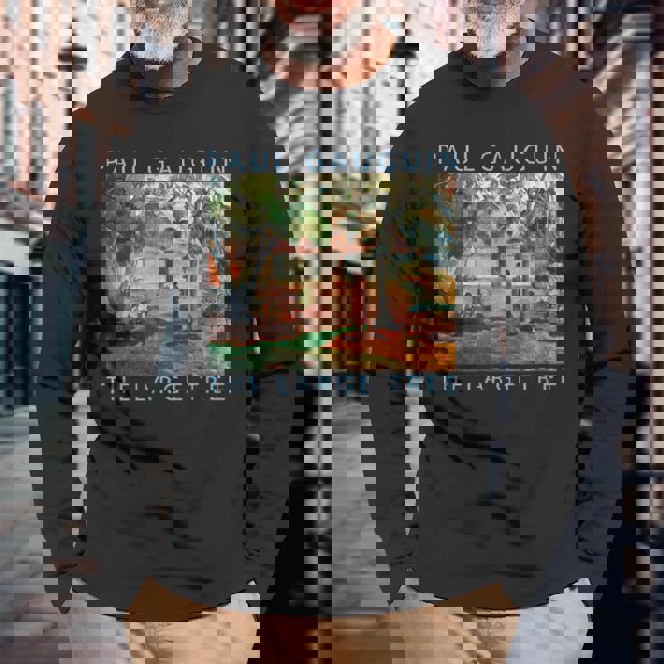 ゴーギャン 面白いtシャツ 名作 アート 印象派 絵画 メンズ レディース 面白い 服 美術 油彩画 長袖Tシャツ 高齢者への贈り物