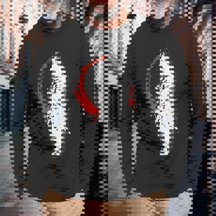 ゴーストサムライ 戦国武将 刀 アニメ マンガ 恋人 長袖Tシャツ 高齢者への贈り物