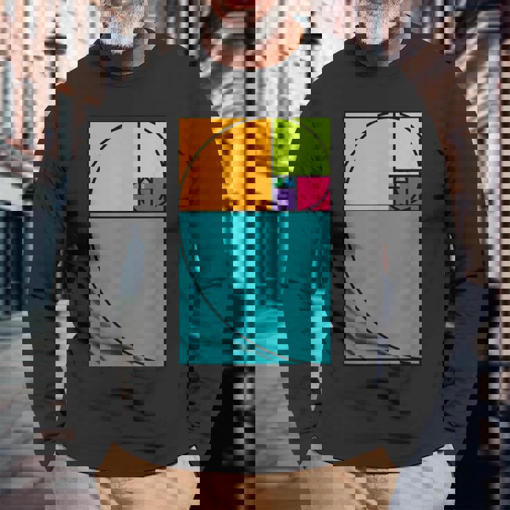 ゴールデンカット 自然 科学 数学 美術 先生 長袖Tシャツ 高齢者への贈り物