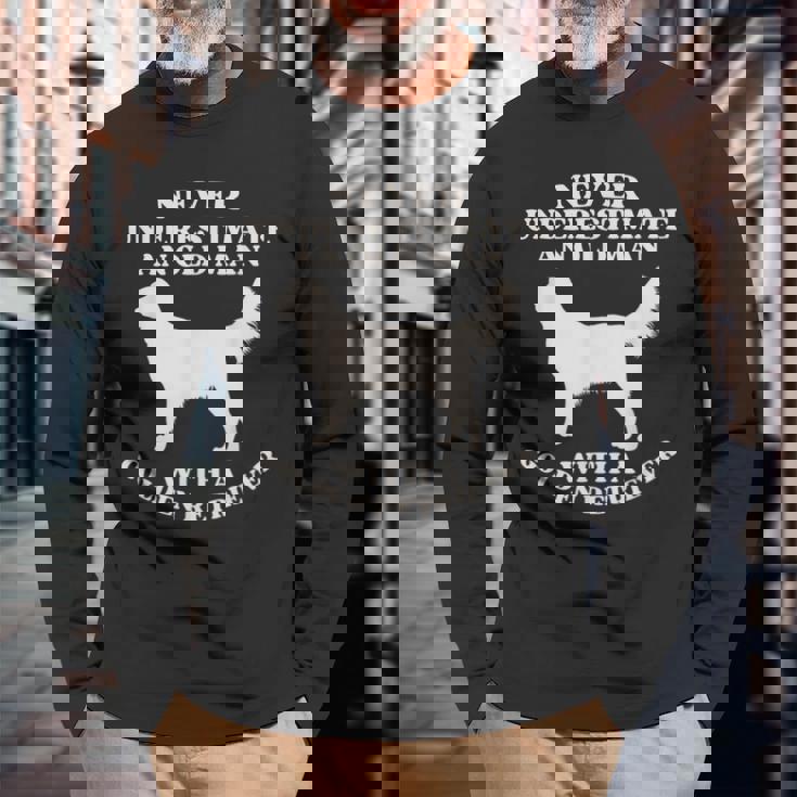 メンズ ゴールデンレトリバー お父さん 犬好き 長袖Tシャツ 高齢者への贈り物