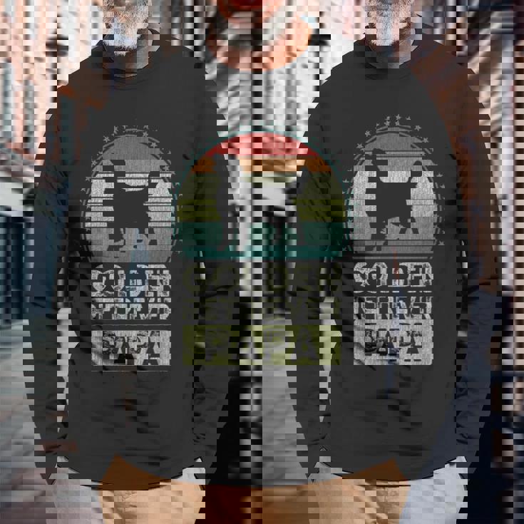 ゴールデンレトリバー 父の日 長袖Tシャツ 高齢者への贈り物