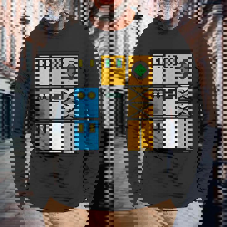 ゴールドライタン カラーデザイン 長袖Tシャツ 高齢者への贈り物