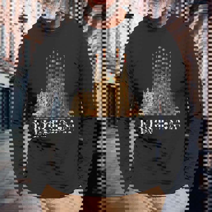 サグラダファミリア バルセロナ お土産 長袖Tシャツ 高齢者への贈り物