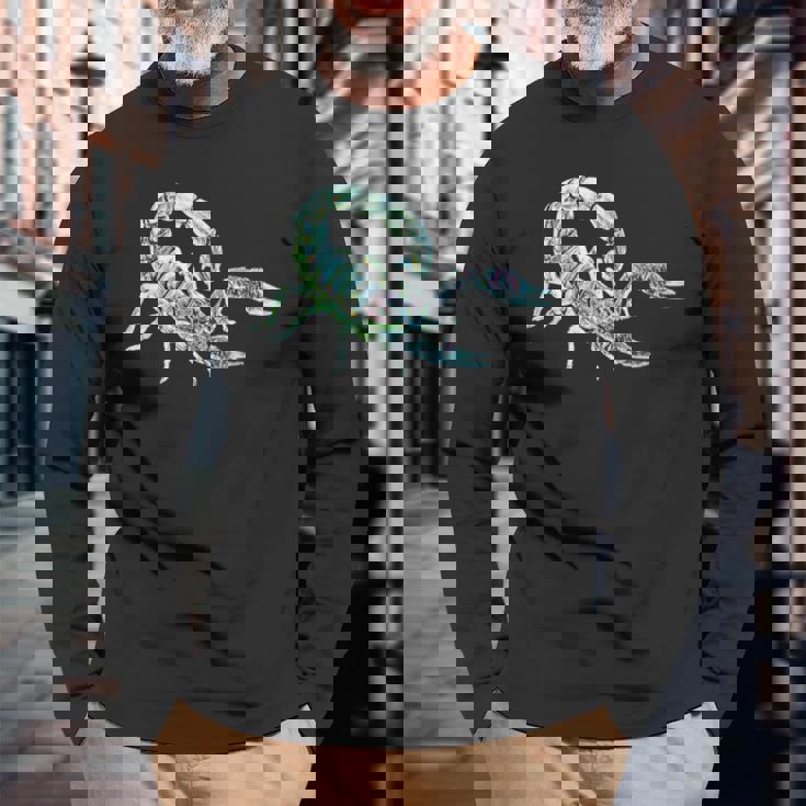 サソリ さそり座 蠍座 スコルピオ 長袖Tシャツ 高齢者への贈り物