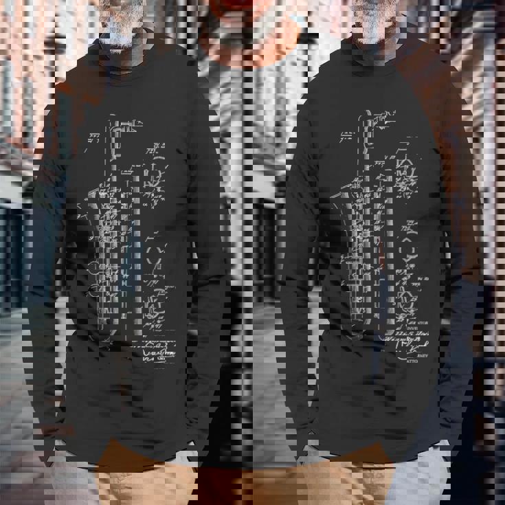 サックス バリサックス 特許スタイル クール サックス 長袖Tシャツ 高齢者への贈り物