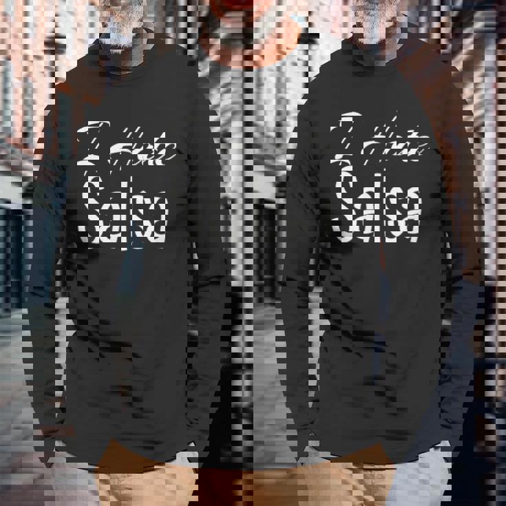 サルサが嫌い 長袖Tシャツ 高齢者への贈り物