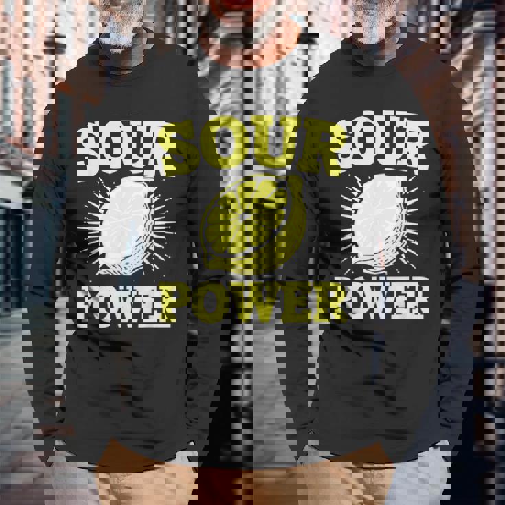 サワーパワー レモンフルーツ 長袖Tシャツ 高齢者への贈り物