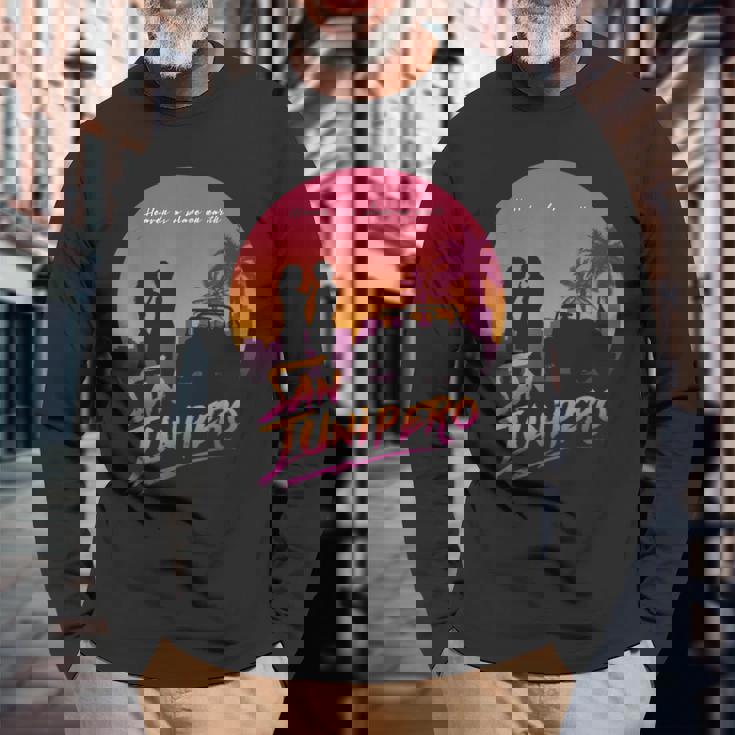 サンジュニペロへようこそ 長袖Tシャツ 高齢者への贈り物