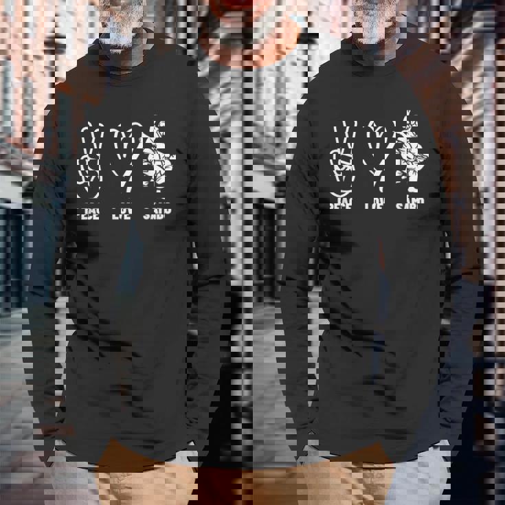 サンボ コーチ ピース ラブ サンボ 長袖Tシャツ 高齢者への贈り物