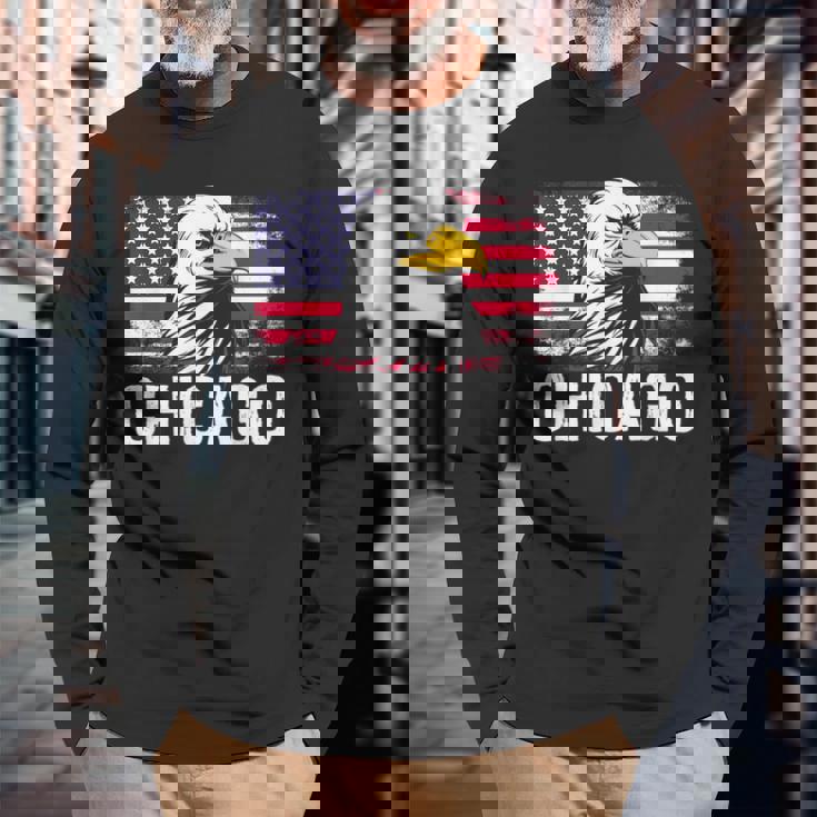 シカゴ Chicago 長袖Tシャツ 高齢者への贈り物